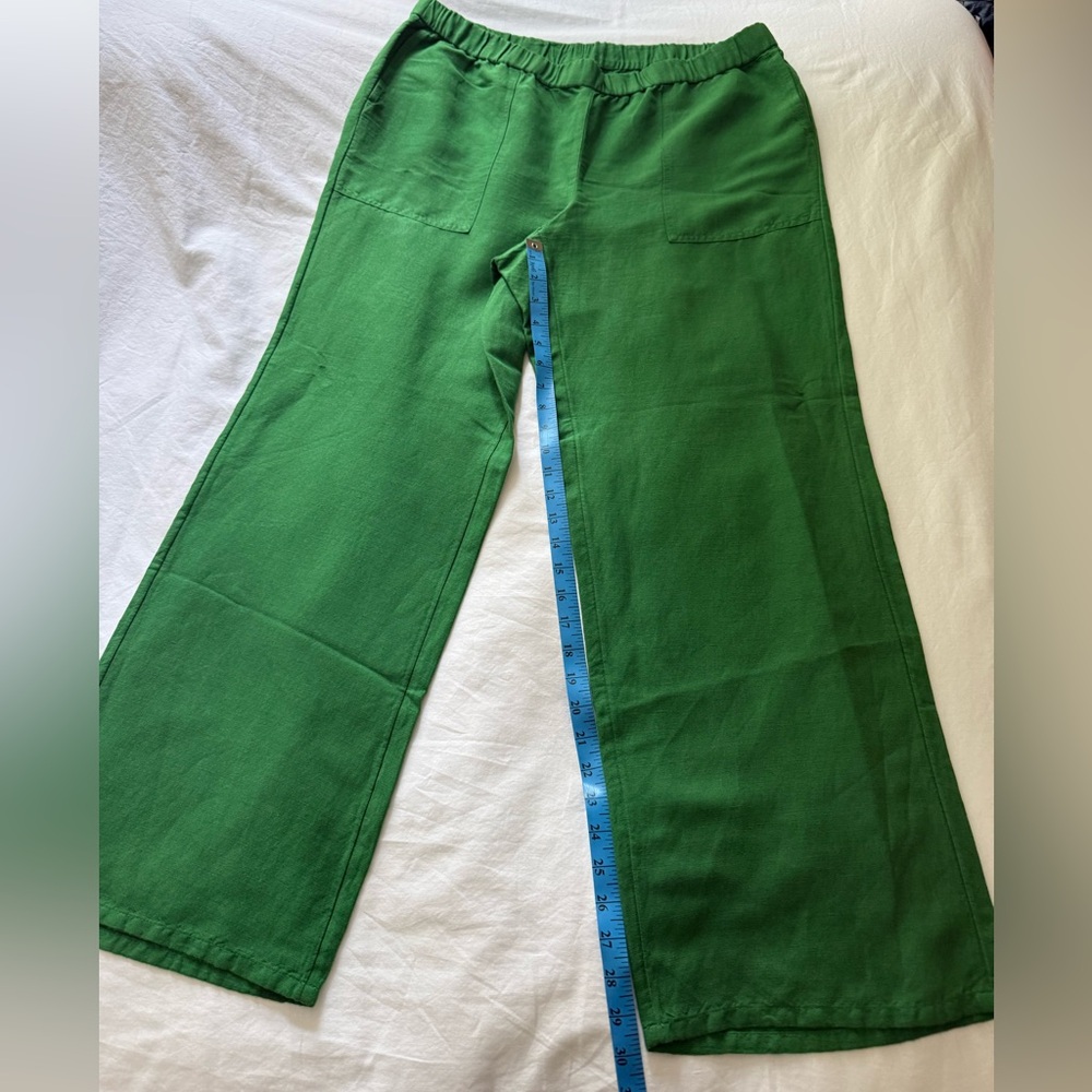 J. Jill Green Linen Blend Pants EUC! - Picture 8 of 9